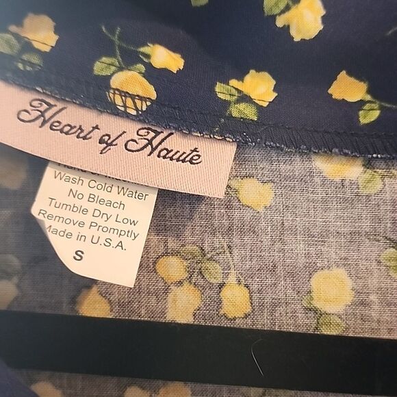 Heart Of Haute Floral Navy Dress Size S NWT - Picture 2 of 9